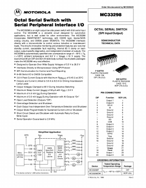 MC33298P Datasheet PDF Motorola => Freescale