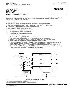 MC92053 Datasheet PDF Motorola => Freescale