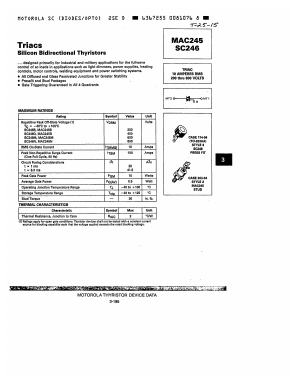 MAC245B Datasheet PDF Motorola => Freescale