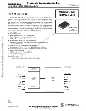 MCM69C433TQ15 Datasheet PDF Motorola => Freescale