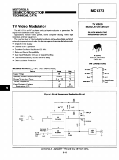 MC1373 Datasheet PDF Motorola => Freescale