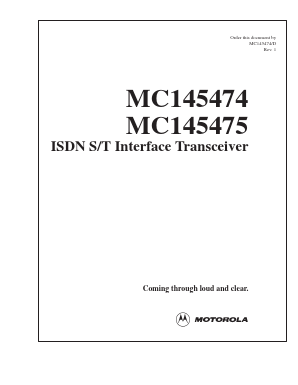 MC145474 Datasheet PDF Motorola => Freescale