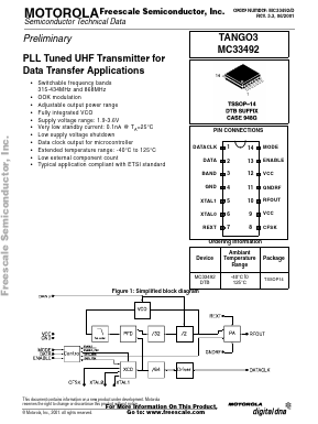 MC33492 Datasheet PDF Motorola => Freescale