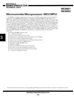MC6801-1 Datasheet PDF Motorola => Freescale