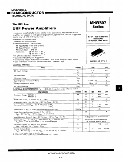MHW807 Datasheet PDF Motorola => Freescale