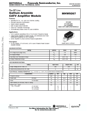 MHW9267 Datasheet PDF Motorola => Freescale