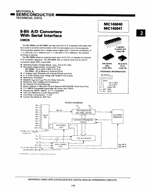 MC145040DW1 Datasheet PDF Motorola => Freescale