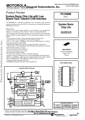 PC33889 Datasheet PDF Motorola => Freescale