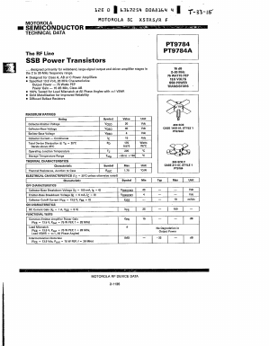 PT9784A Datasheet PDF Motorola => Freescale