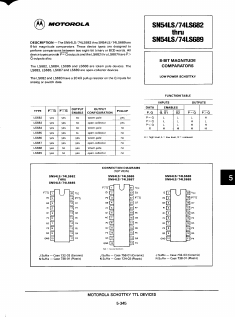 SN74LS686J Datasheet PDF Motorola => Freescale