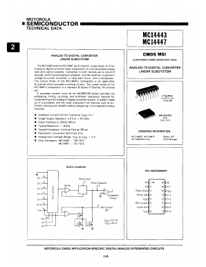 MC14447P Datasheet PDF Motorola => Freescale