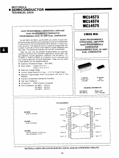 MC14574P Datasheet PDF Motorola => Freescale