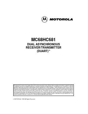 MC68HC681 Datasheet PDF Motorola => Freescale