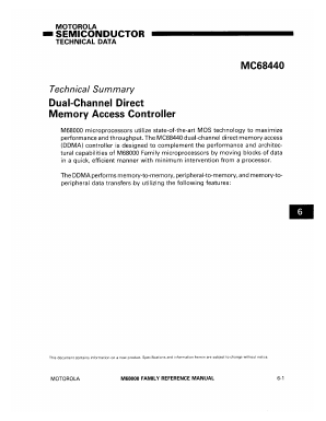 MC68440 Datasheet PDF Motorola => Freescale