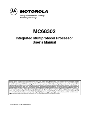 MC68302FC16 Datasheet PDF Motorola => Freescale