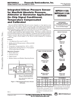 MPXA4115AC6T1 Datasheet PDF Motorola => Freescale