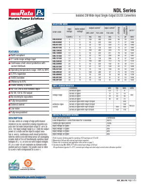 NDL4809SC Datasheet PDF Murata Power Solutions