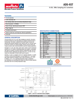 ADS-937MC Datasheet PDF Murata Power Solutions