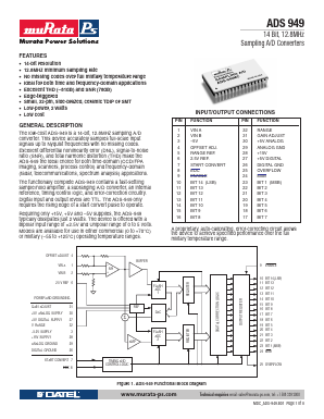 ADS-949GC Datasheet PDF Murata Power Solutions