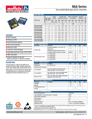 NGA10S15033DC Datasheet PDF Murata Power Solutions