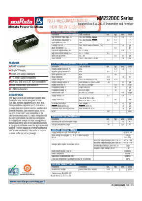 NM232DDC Datasheet PDF Murata Power Solutions