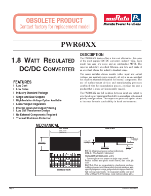 PWR6000-HV/H Datasheet PDF Murata Power Solutions
