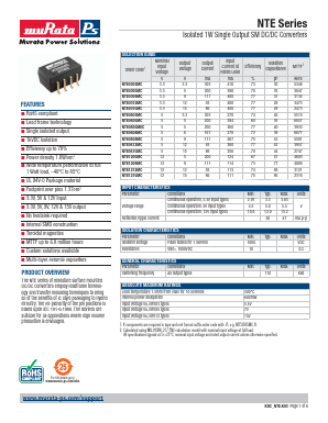 NTE1215MC-R Datasheet PDF Murata Power Solutions