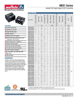 MEE1S2405DC Datasheet PDF Murata Power Solutions