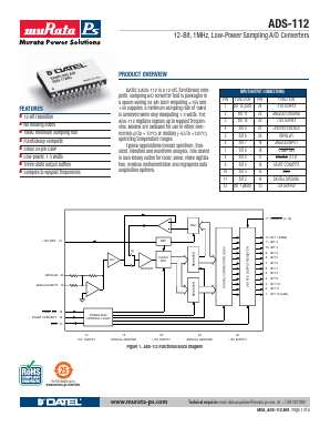 ADS-112 Datasheet PDF Murata Power Solutions