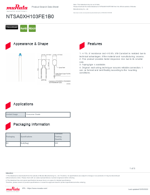 NTSA0XH103FE1B0 Datasheet PDF Murata Manufacturing
