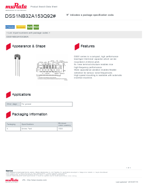 DSS1NB32A153Q92 Datasheet PDF Murata Manufacturing