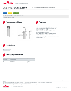 DSS1NB32A102Q55 Datasheet PDF Murata Manufacturing