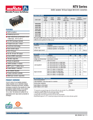 NTV0505MC Datasheet PDF Murata Manufacturing