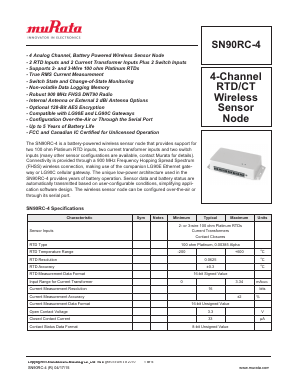 SN90RC-4 Datasheet PDF Murata Manufacturing