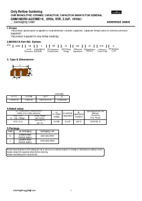 GNM1M2R61A225ME18 Datasheet PDF Murata Manufacturing
