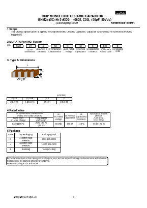 GNM2145C1H151KD01 Datasheet PDF Murata Manufacturing