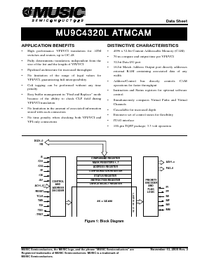 MU9C4320L-70TDI Datasheet PDF Music Semiconductors