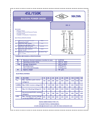 150KR60 Datasheet PDF Naina Semiconductor ltd.