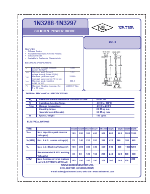 1N3291 Datasheet PDF Naina Semiconductor ltd.