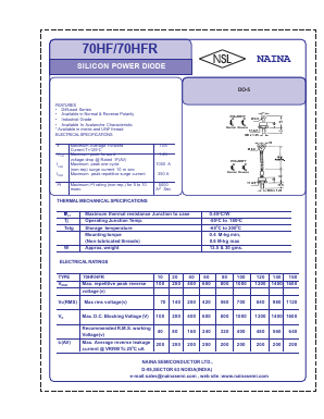 70HF100 Datasheet PDF Naina Semiconductor ltd.