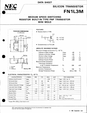 FN1L3M-L Datasheet PDF NEC => Renesas Technology