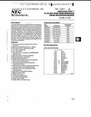 UPD70108D-5 Datasheet PDF NEC => Renesas Technology