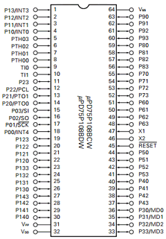 UPD75P108BDW Datasheet PDF NEC => Renesas Technology