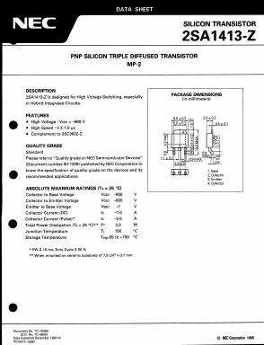2SA1413-ZL Datasheet PDF NEC => Renesas Technology
