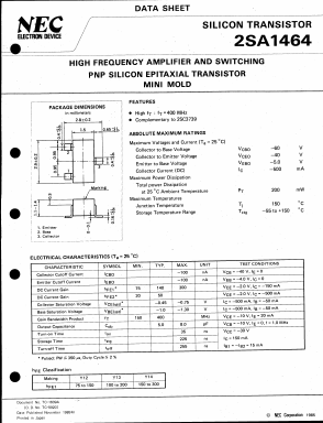 2SA1464-T1B Datasheet PDF NEC => Renesas Technology