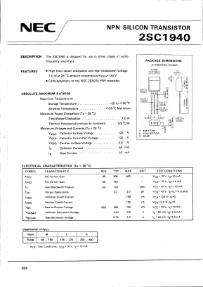 C1940M Datasheet PDF NEC => Renesas Technology