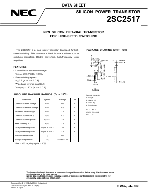 C2517 Datasheet PDF NEC => Renesas Technology