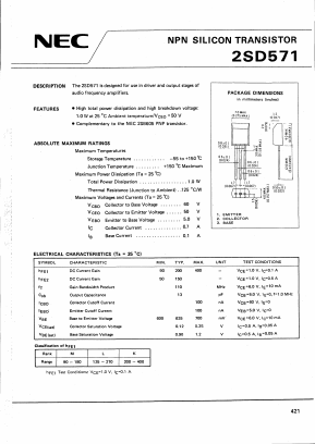 D571K Datasheet PDF NEC => Renesas Technology