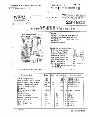 K802 Datasheet PDF NEC => Renesas Technology