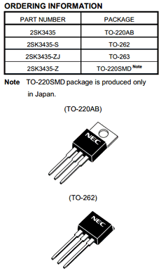2SK3435-S Datasheet PDF NEC => Renesas Technology